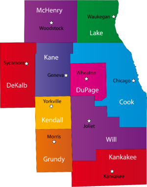 serice areas covered map